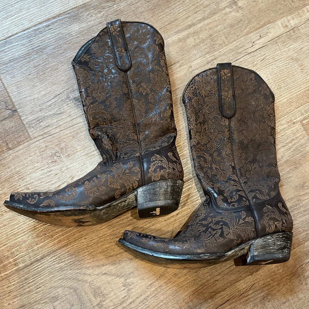 Old Gringo Brown Floral Cowboy Boots